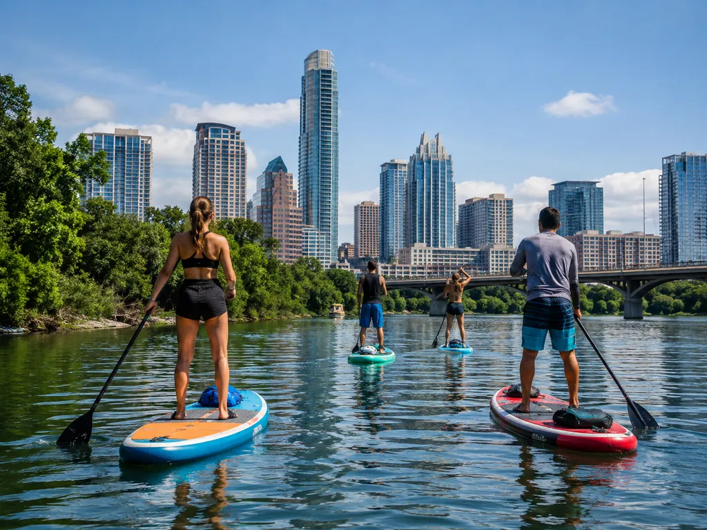 Austin : location de stand-up paddle sur Lady Bird Lake